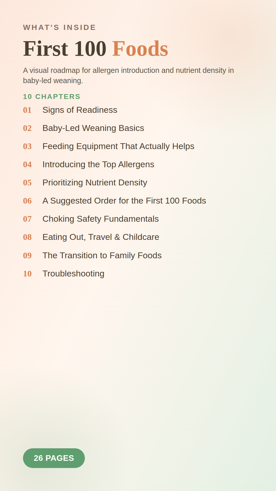 🥑 First 100 Foods