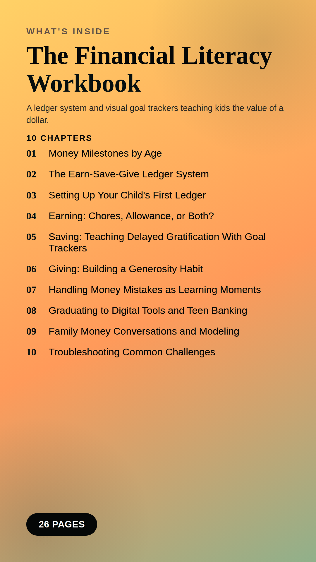 🪙 The Financial Literacy Workbook for Kids